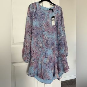 NWT BCBG Max Azria Bailee Long Sleeve Flounce Dress
